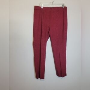 Talbots Chatham ankle red/black checkered print pants trouser